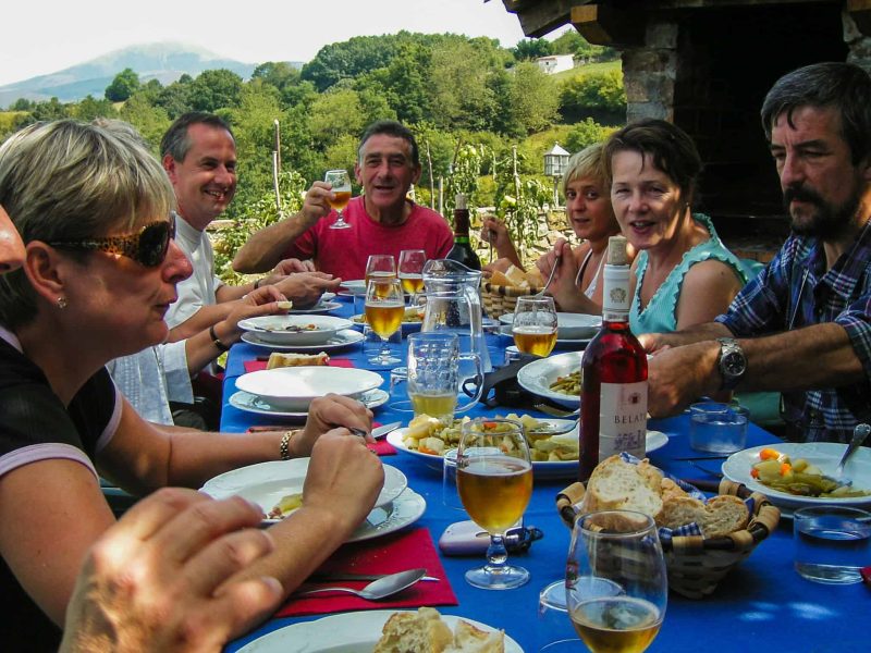 dinner paarty in Ziga Baztan Valley