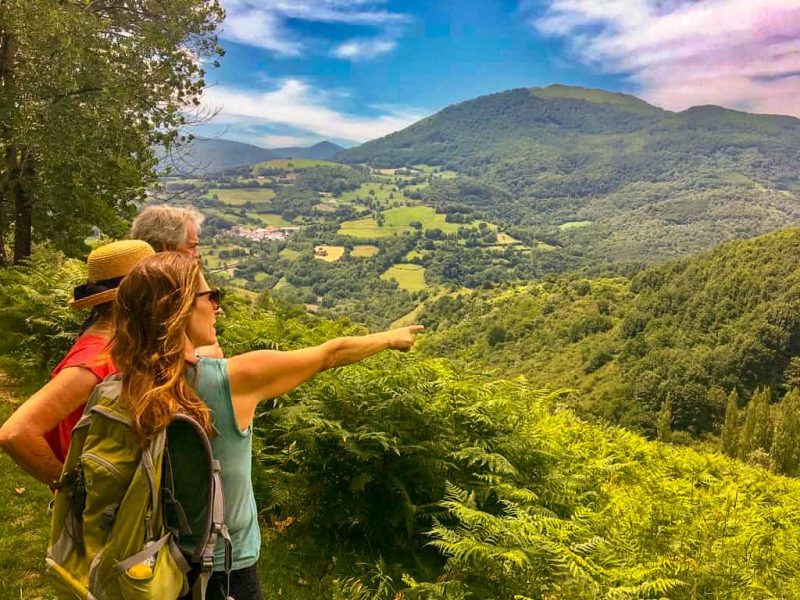 Georgina guiding her private walking holidays in the Pyrenees